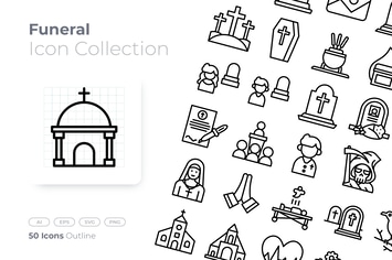 Funeral Outline Icon