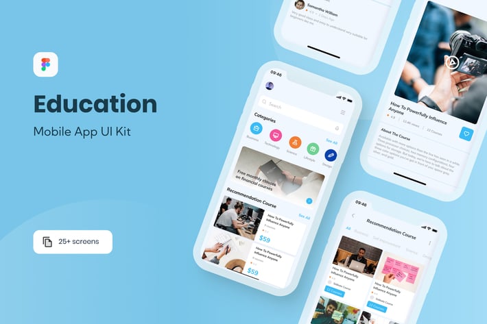 Education Mobile UI Kit