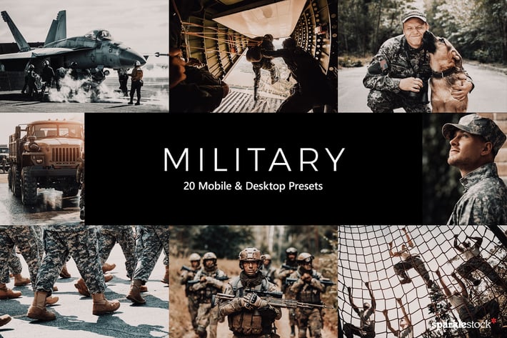 20 Military Lightroom Presets & LUTs