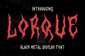 Lorque Black Metal Display Font
