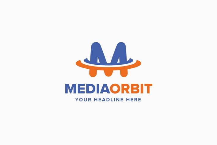 Media Orbit M Letter Logo Template