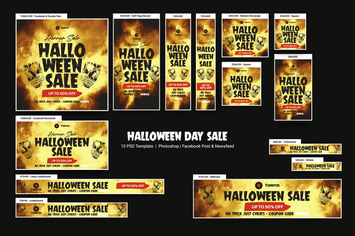Halloween Day Sale Banners Ad