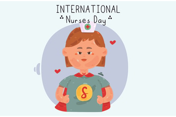 Nurse with Superhero Costume Illustration