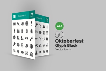 50 Oktoberfest Glyph Icons