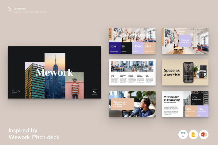 Wework Pitchdeck inspired Template
