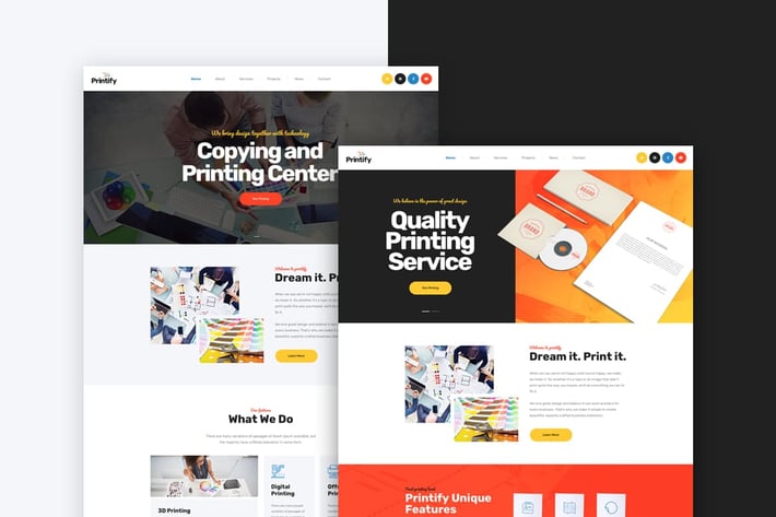 Printify - Printing & Copy Center HTML Template