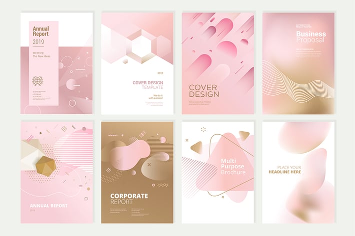 Beauty brochure, annual report, cover designs
