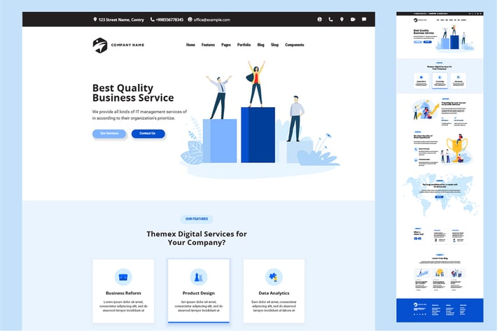One Page Website Design Template