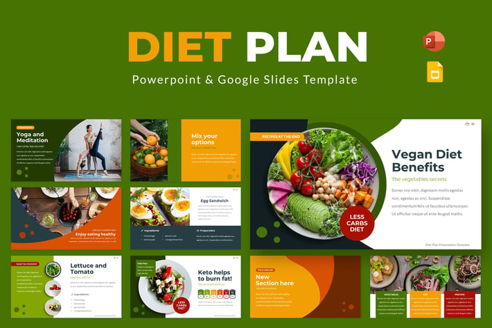 Diet Plan Powerpoint & Google Slides Template
