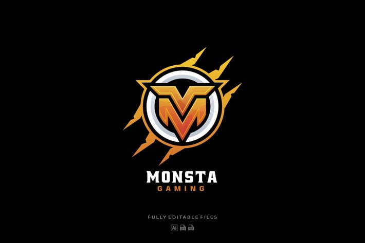 Letter M Sports and E-sports Logo
