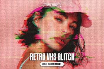 Retro VHS Glitch Photo Effect