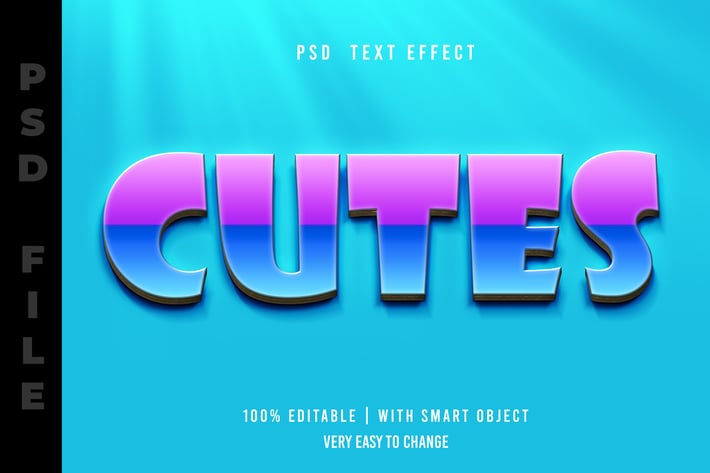 Cutes Retro PSD Text Editable