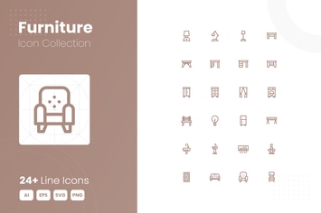 24 Furniture Icon Collection