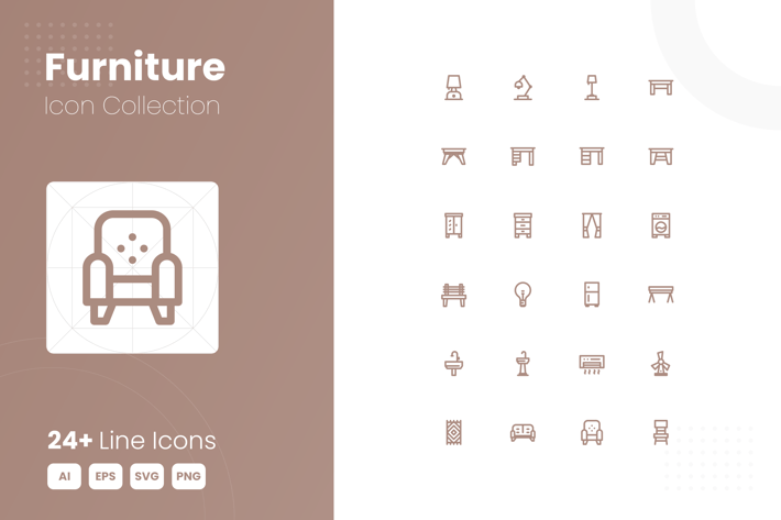 24 Furniture Icon Collection