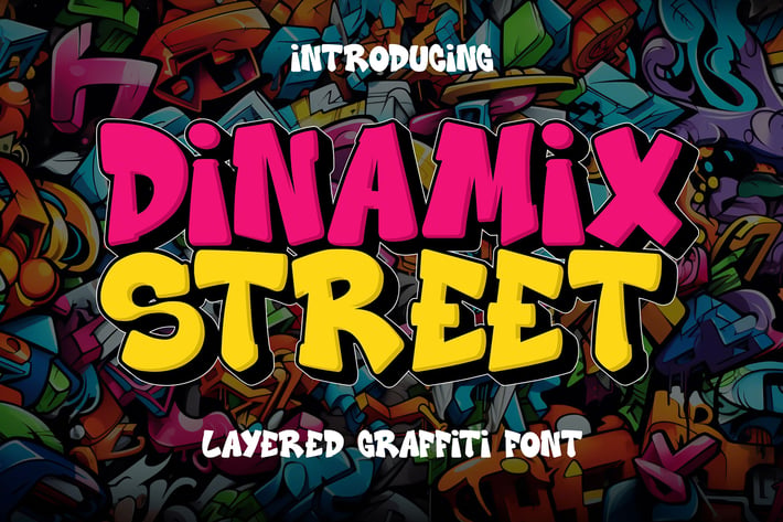 Dinamix Street - Layered Graffiti Font