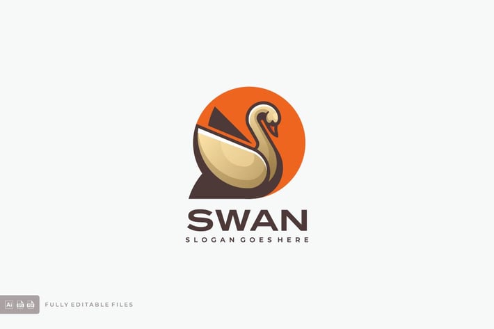 Swan Simple Logo template