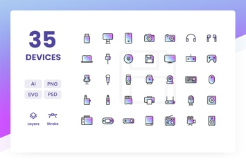 Devices - Icons Pack (Gradient)