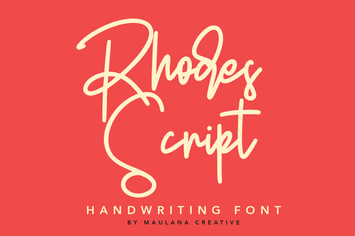 Rhodes Modern Script Signature Font
