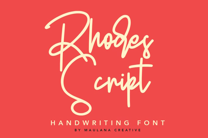 Rhodes Modern Script Signature Font