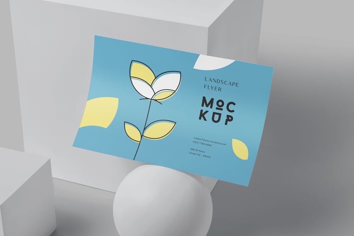 US Half Letter Size Brochure Mockups
