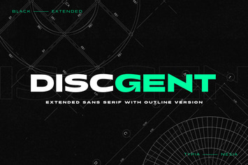 Discgent - Modern Extended Bold Display Sans