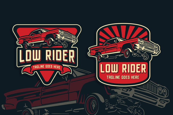 Low Rider Vintage Logo Template