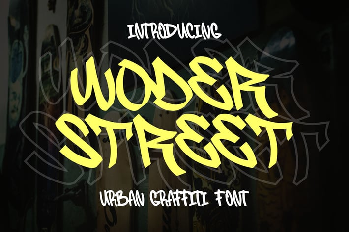 Woder Street - Urban Graffiti Font