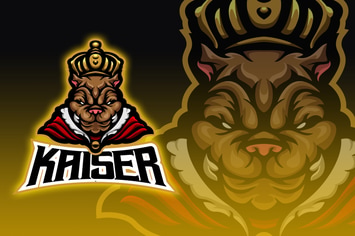 Bull Dog King Esport Logo Design