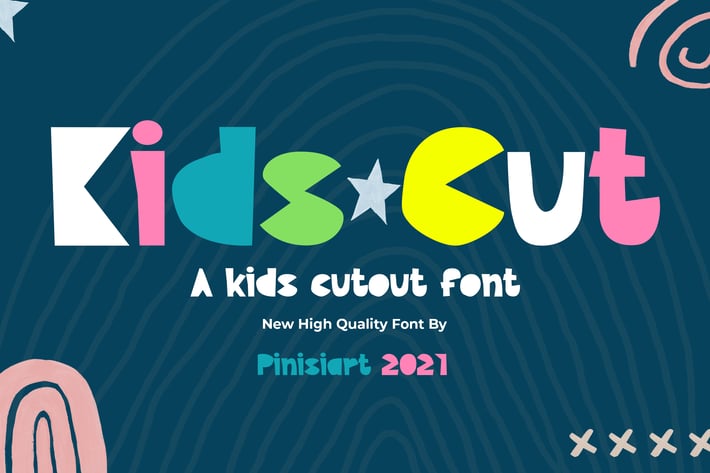 Kids Cut - cutout kids font