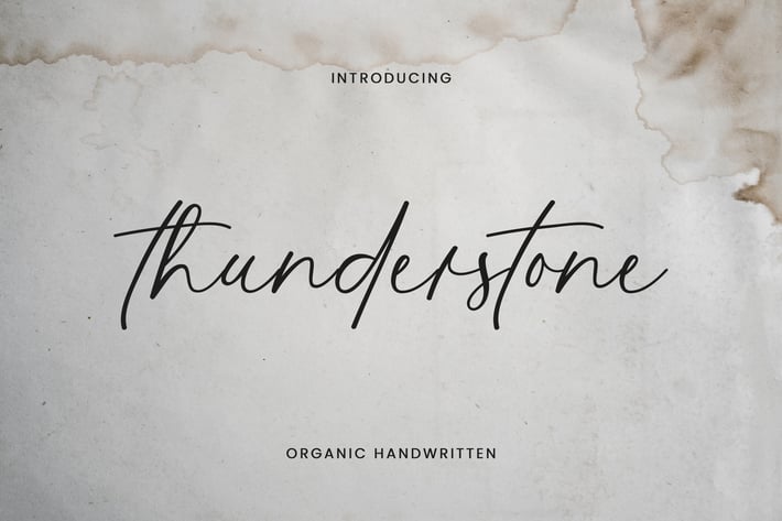 Thunderstone Handwritten Signature Font