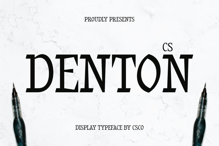 Denton – Flat Brush Font