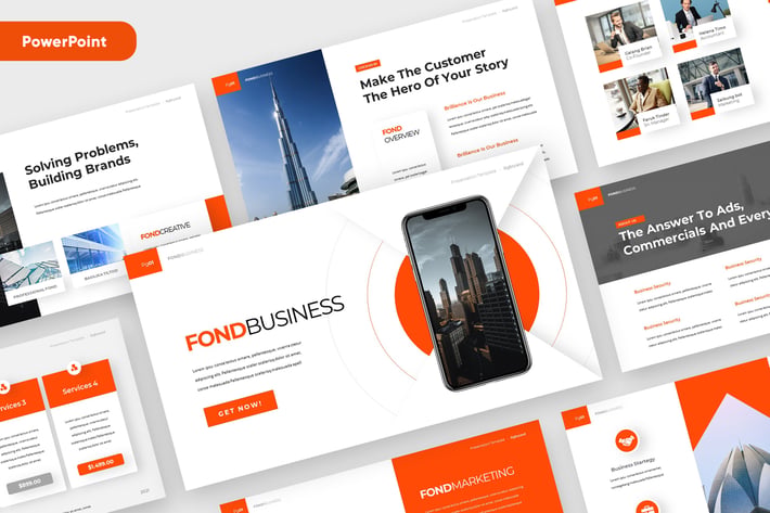 FOND - Business Pitch Deck Powerpoint Template