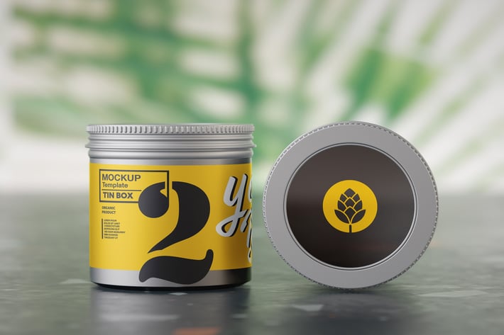 Round Tin Mockup