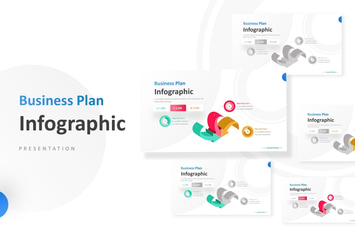 3D Arrows Unique Pie Chart Infographic Template
