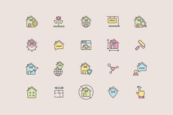 Real Estate Color Icons