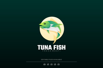 Tuna Fish Gradient Logo