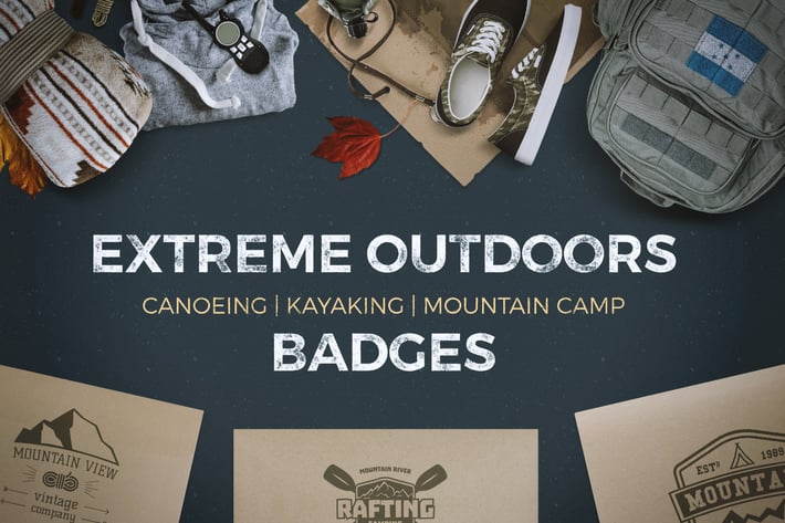 9 Extreme Outdoor Badges and Vintage Labels