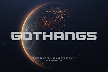 Gothangs - Techno And Sport Font