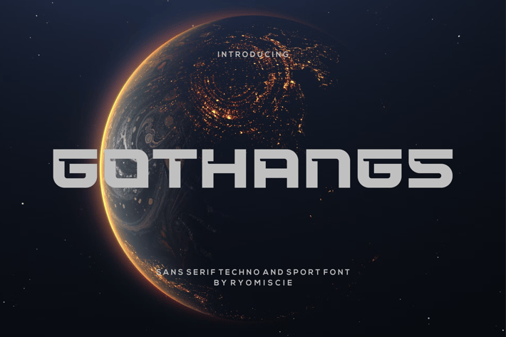 Gothangs - Techno And Sport Font