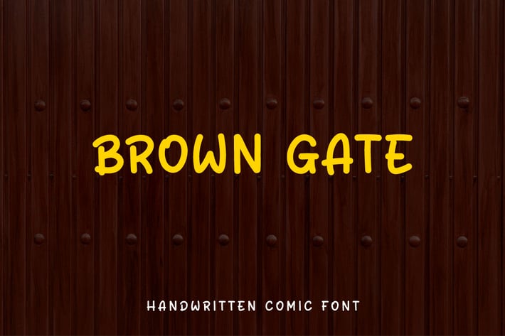 Brown Gate - Handwritten Comic Font