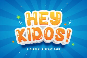 Hey Kidos! - Playful Display Font