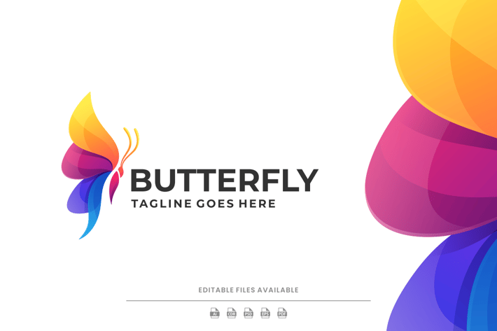 Butterfly Gradient Colorful Logo