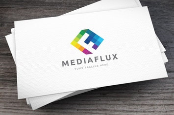 Mediaflux Letter F Logo Template