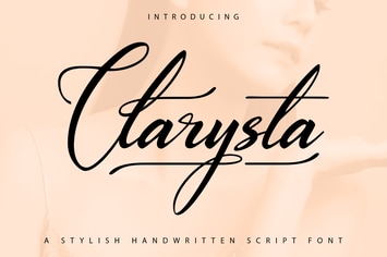 Clarystha | A Stylish Handwritten Font