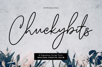 Chuckybits Fancy Signature Script Font