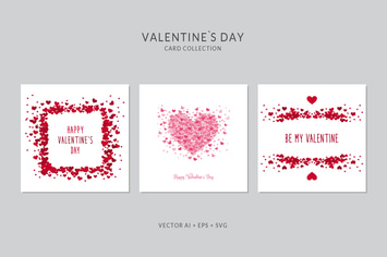 Valentines Day Card Vector Set