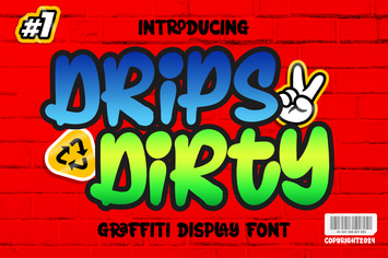 Drips Dirty Modern Marker Graffiti Brush Font