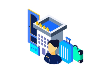 Hotel Isometric Illustration