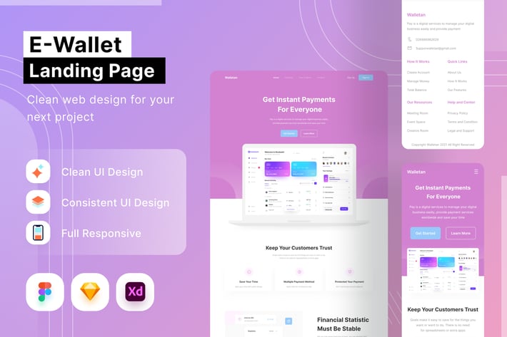 E-Wallet Landing Page