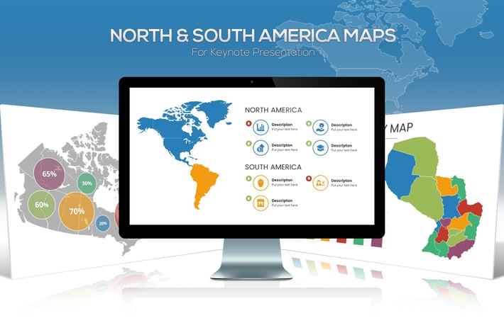 North & South America Maps for Keynote